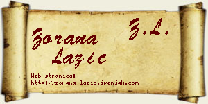 Zorana Lazić vizit kartica